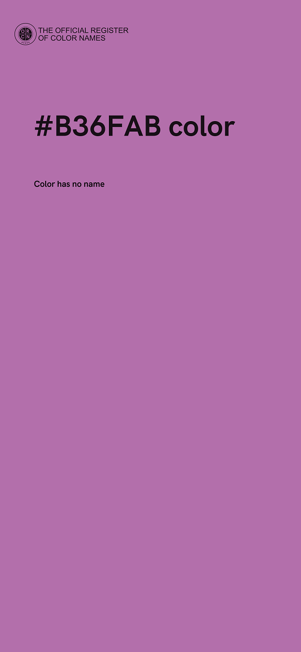 #B36FAB color image