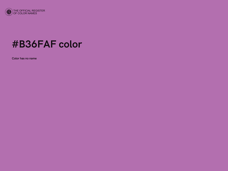 #B36FAF color image