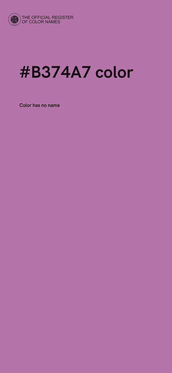 #B374A7 color image