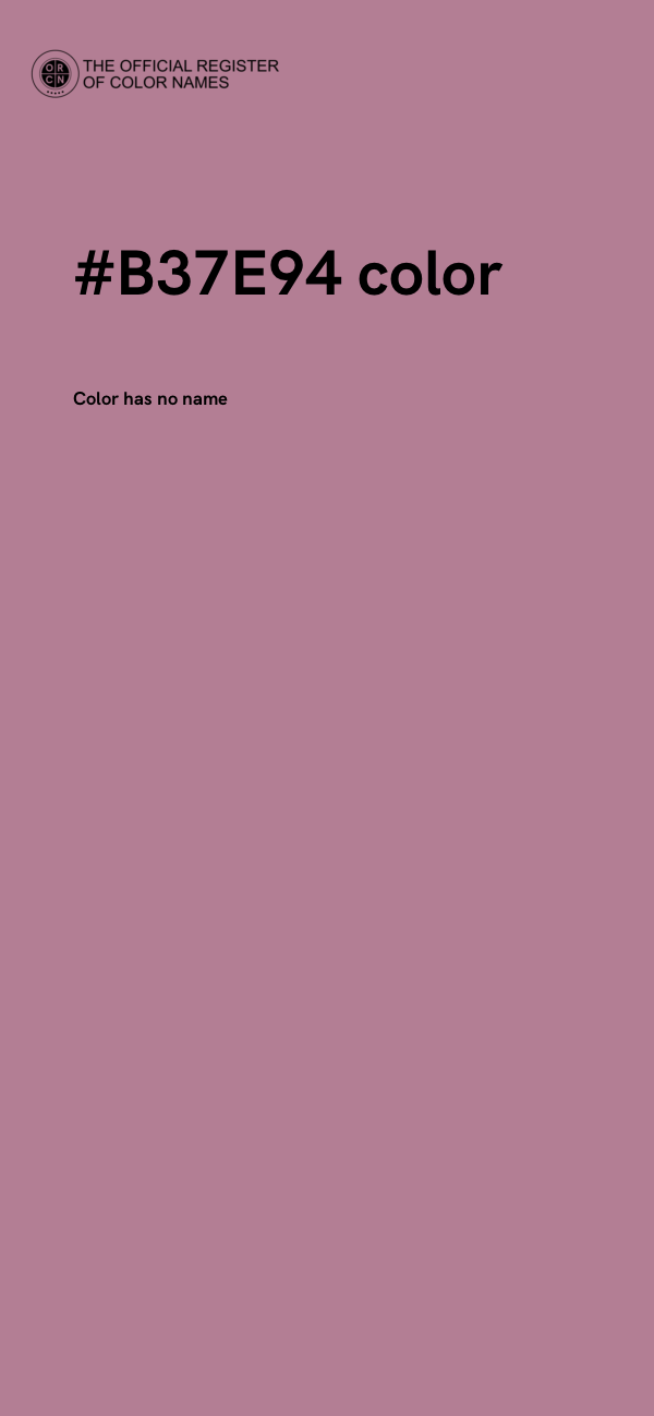 #B37E94 color image