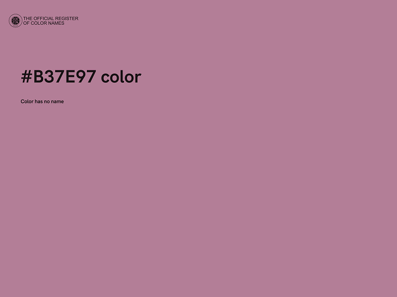 #B37E97 color image