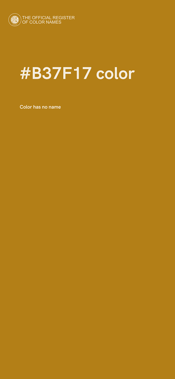 #B37F17 color image