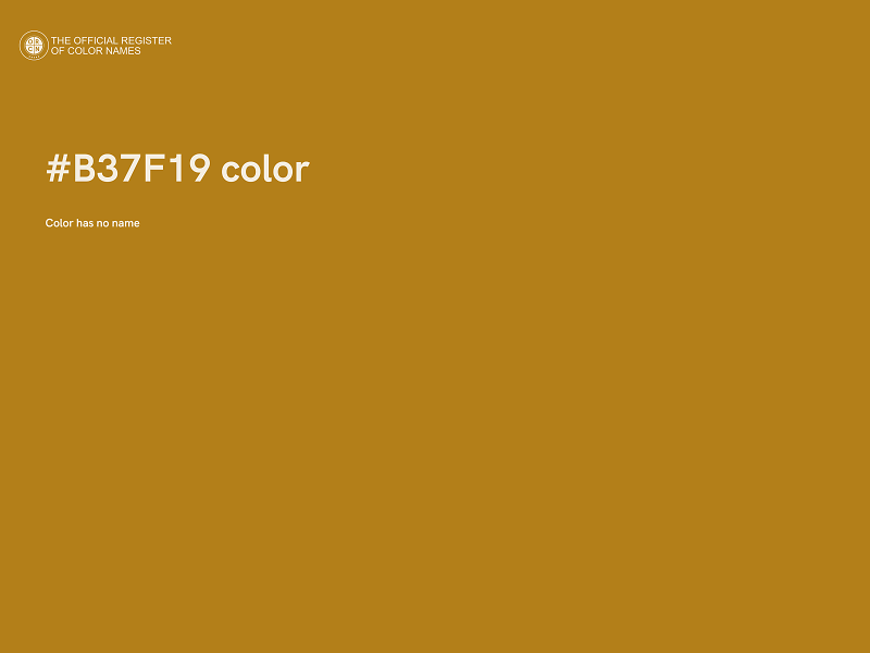 #B37F19 color image