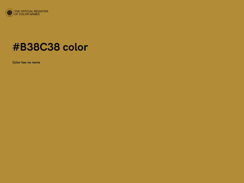 #B38C38 color image
