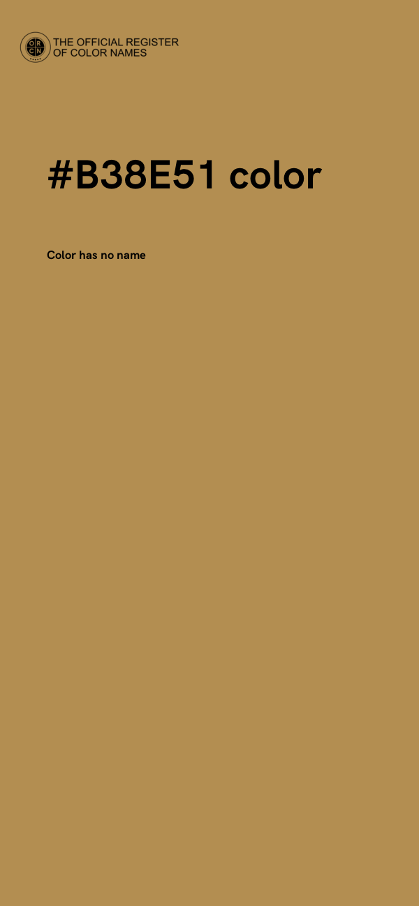 #B38E51 color image