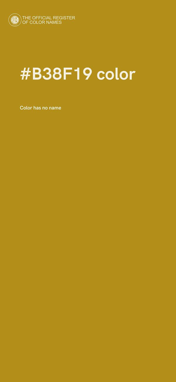#B38F19 color image