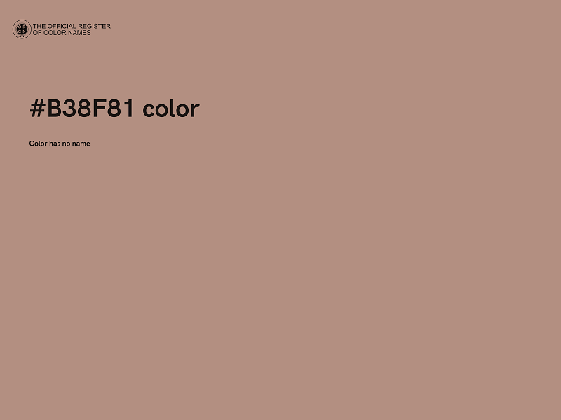 #B38F81 color image