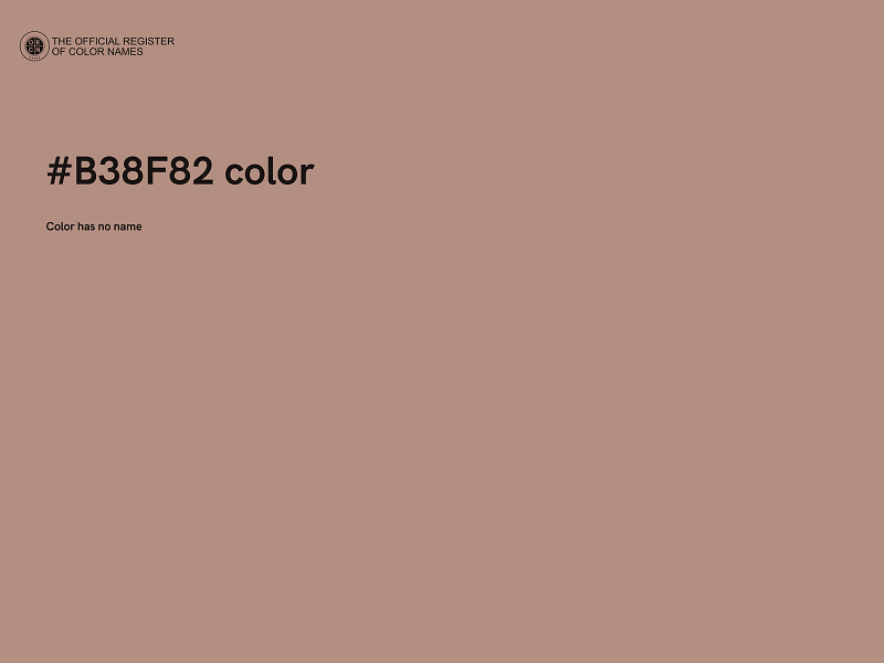 #B38F82 color image