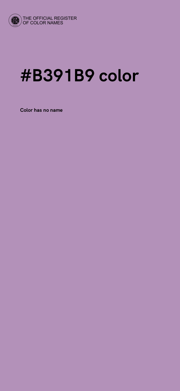 #B391B9 color image