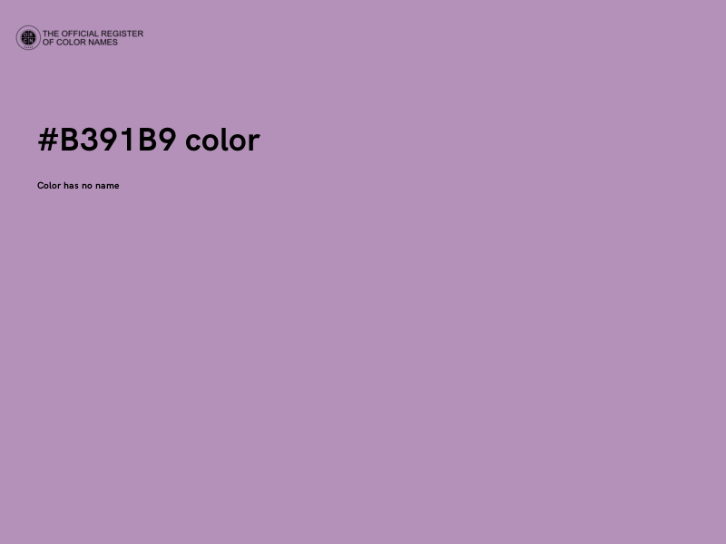 #B391B9 color image