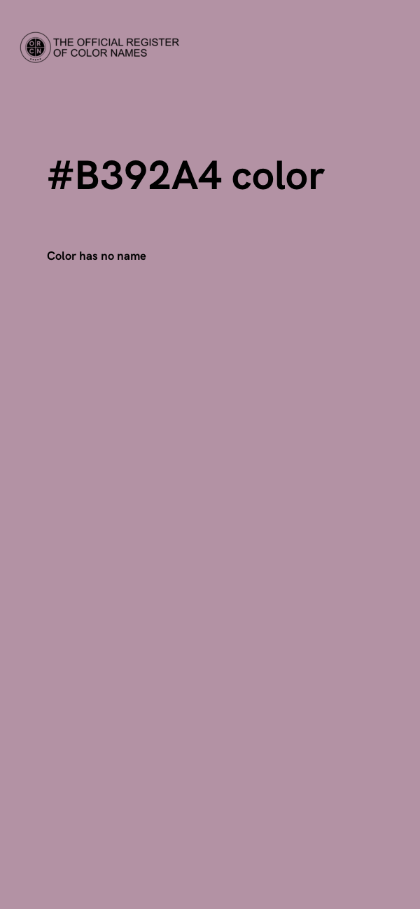 #B392A4 color image