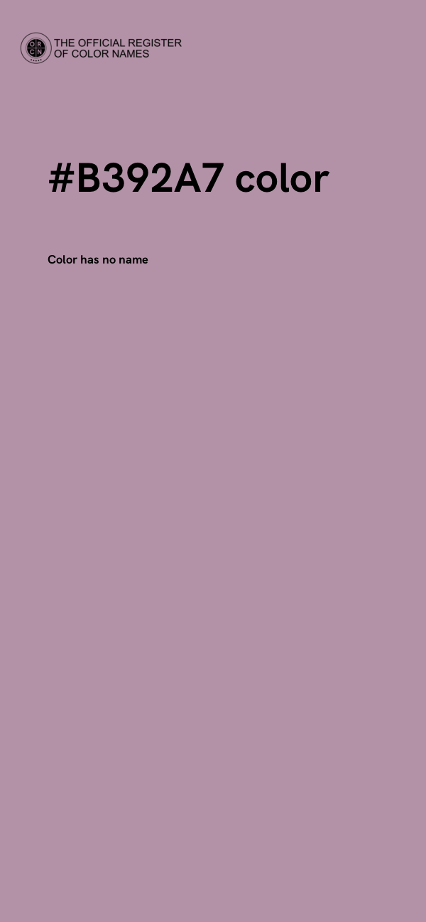 #B392A7 color image