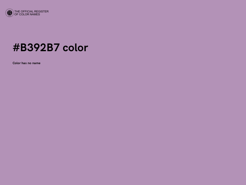 #B392B7 color image