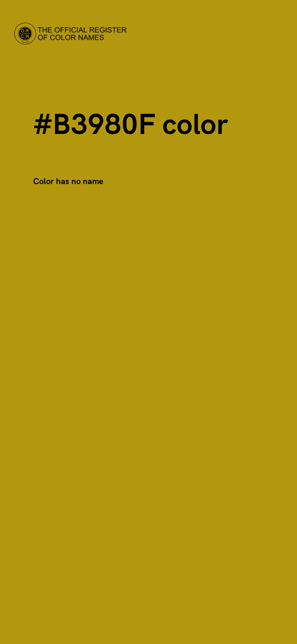#B3980F color image
