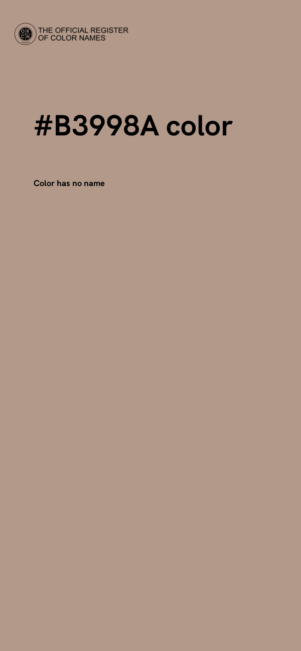 #B3998A color image