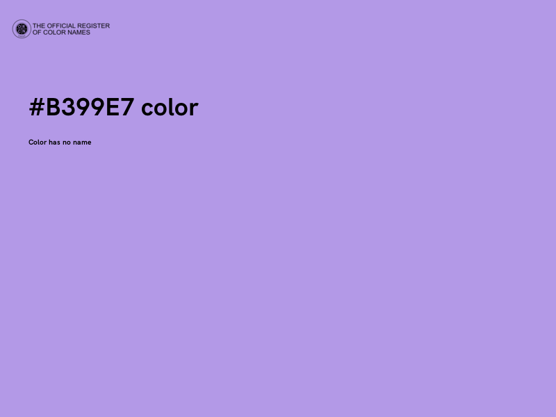 #B399E7 color image