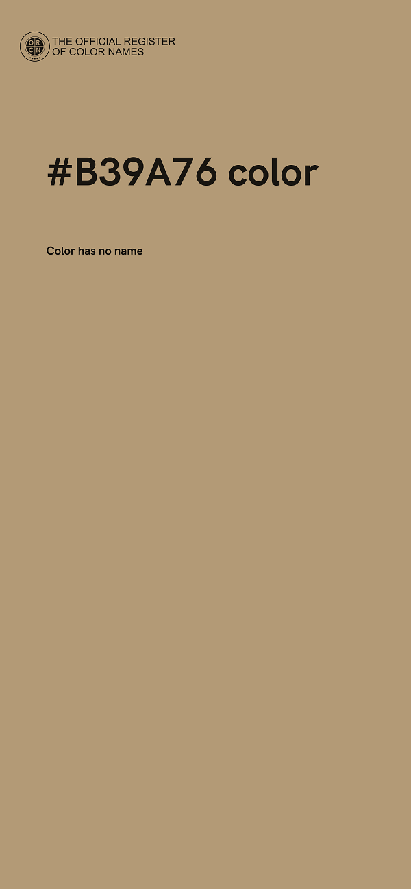 #B39A76 color image