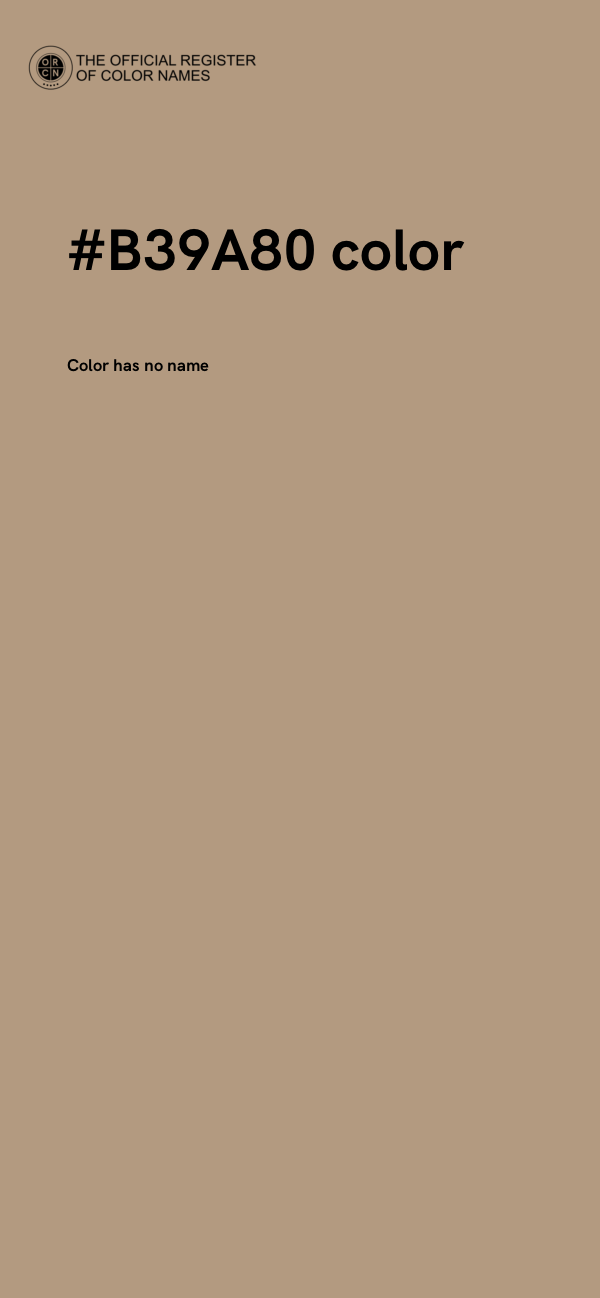 #B39A80 color image