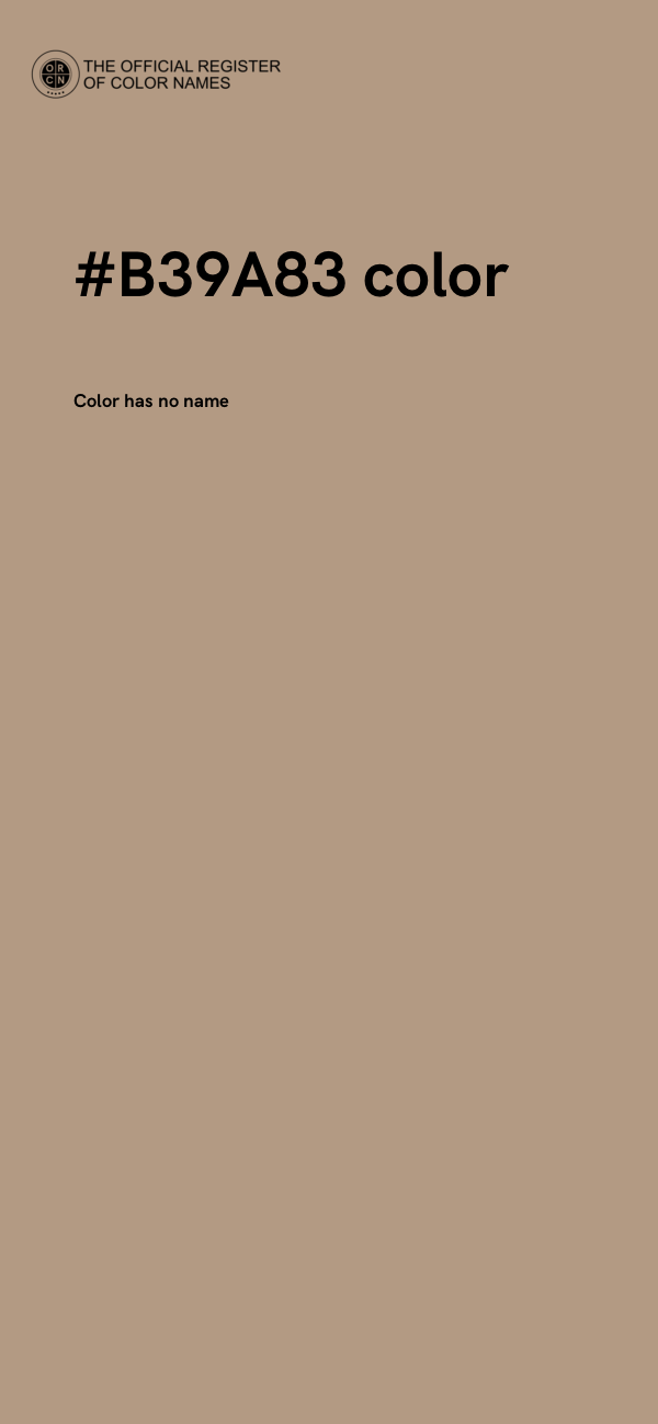 #B39A83 color image