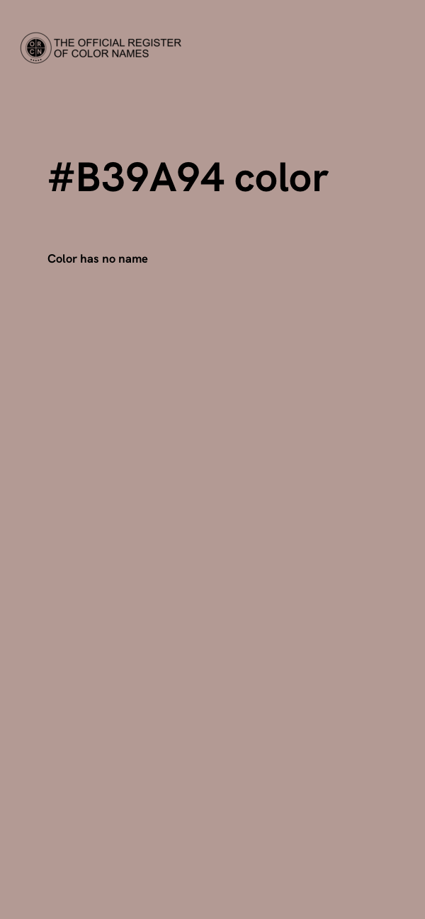#B39A94 color image