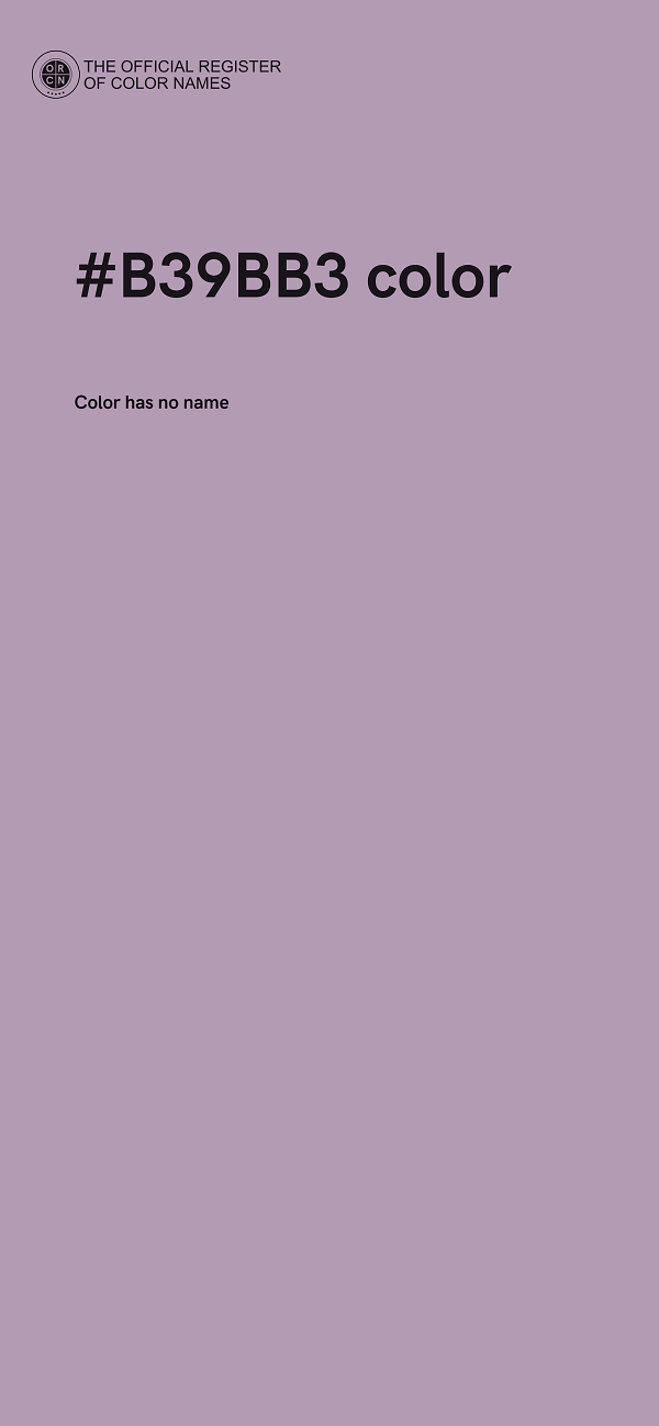#B39BB3 color image