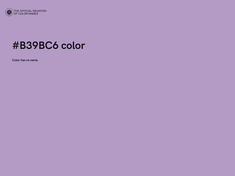#B39BC6 color image