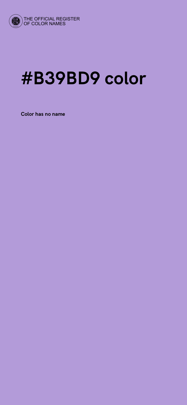 #B39BD9 color image