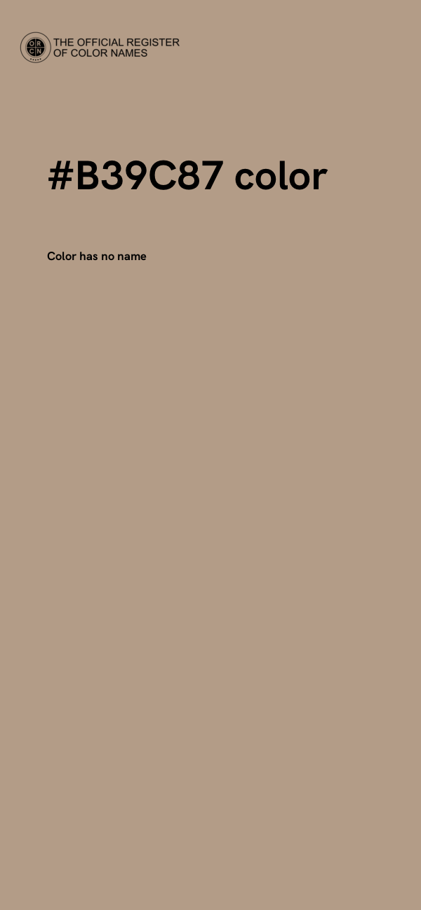 #B39C87 color image