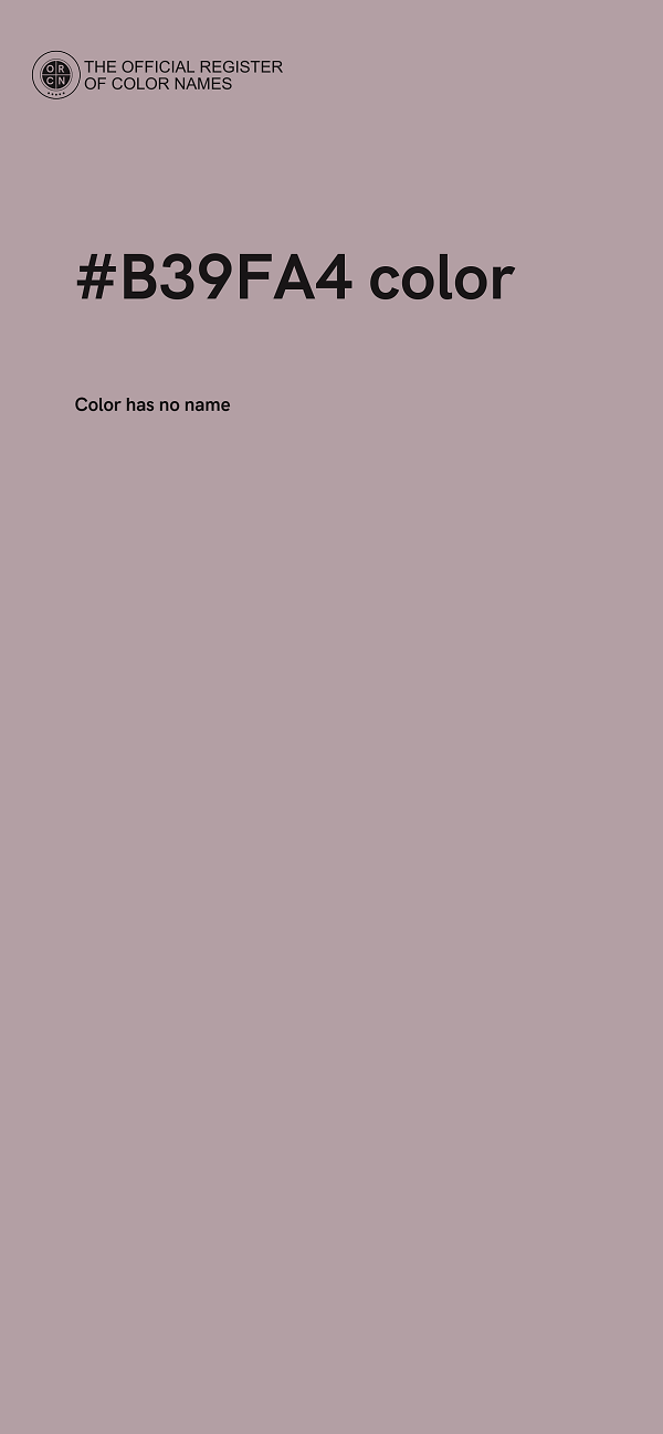 #B39FA4 color image