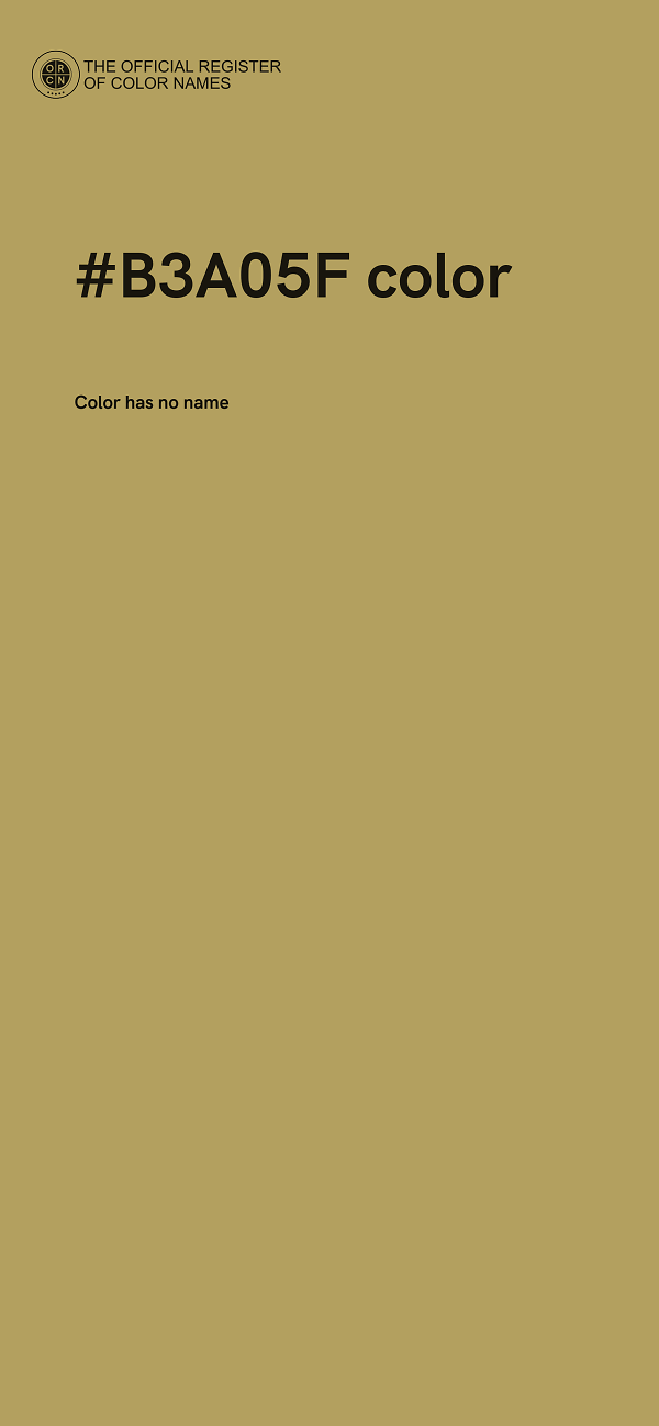 #B3A05F color image