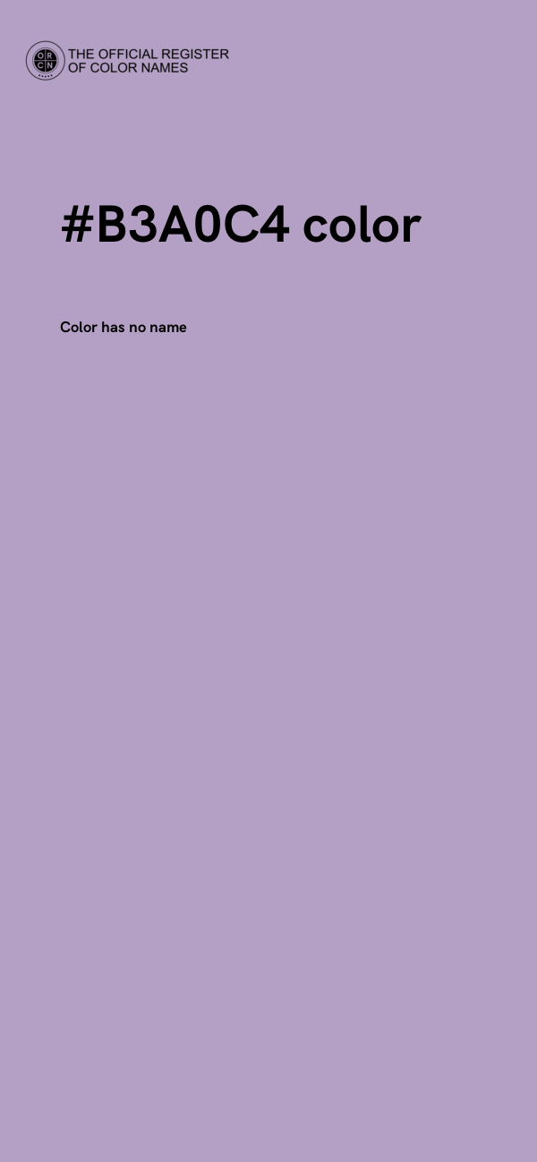 #B3A0C4 color image