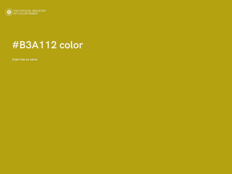 #B3A112 color image