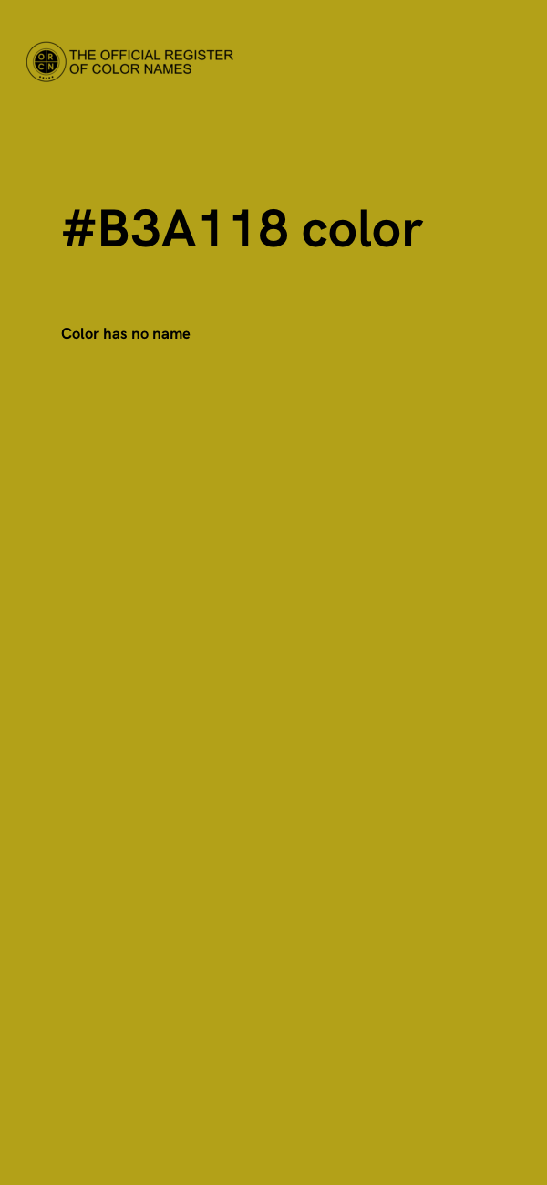 #B3A118 color image