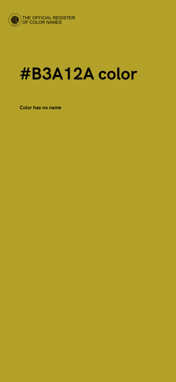 #B3A12A color image