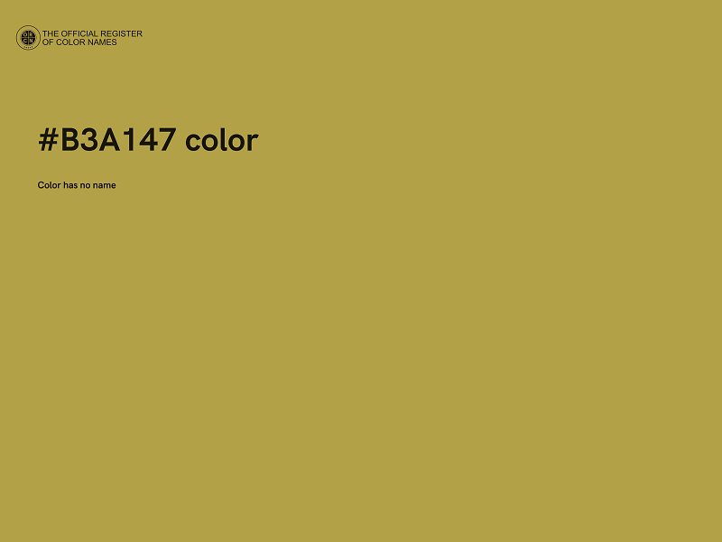 #B3A147 color image