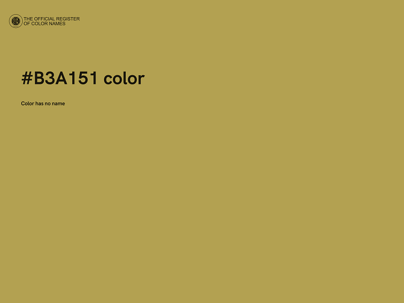 #B3A151 color image