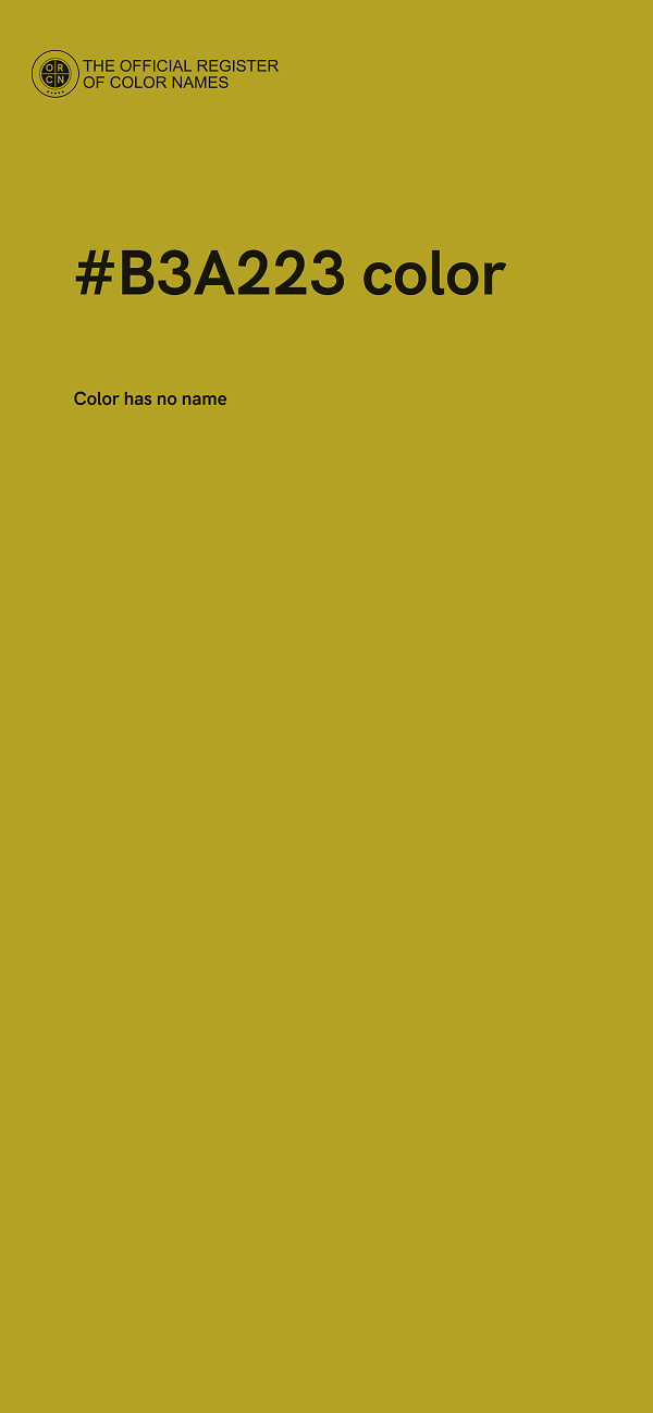 #B3A223 color image