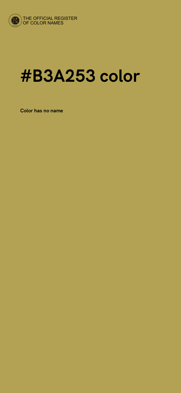 #B3A253 color image