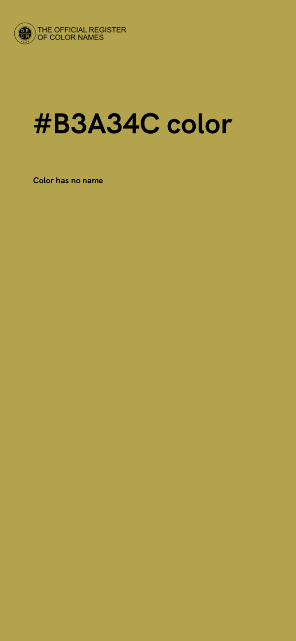 #B3A34C color image