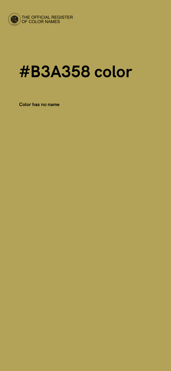 #B3A358 color image