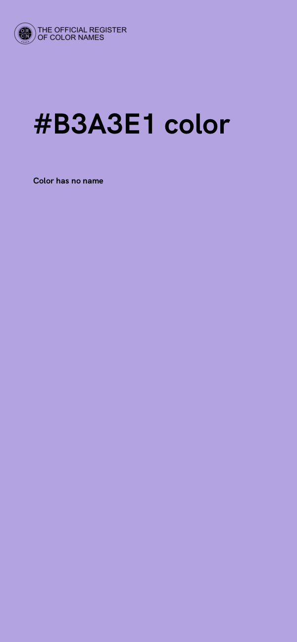 #B3A3E1 color image