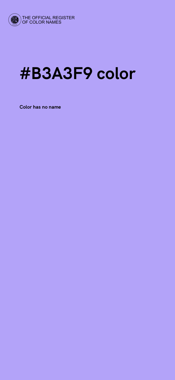 #B3A3F9 color image