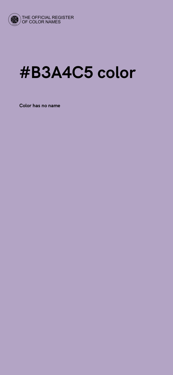 #B3A4C5 color image