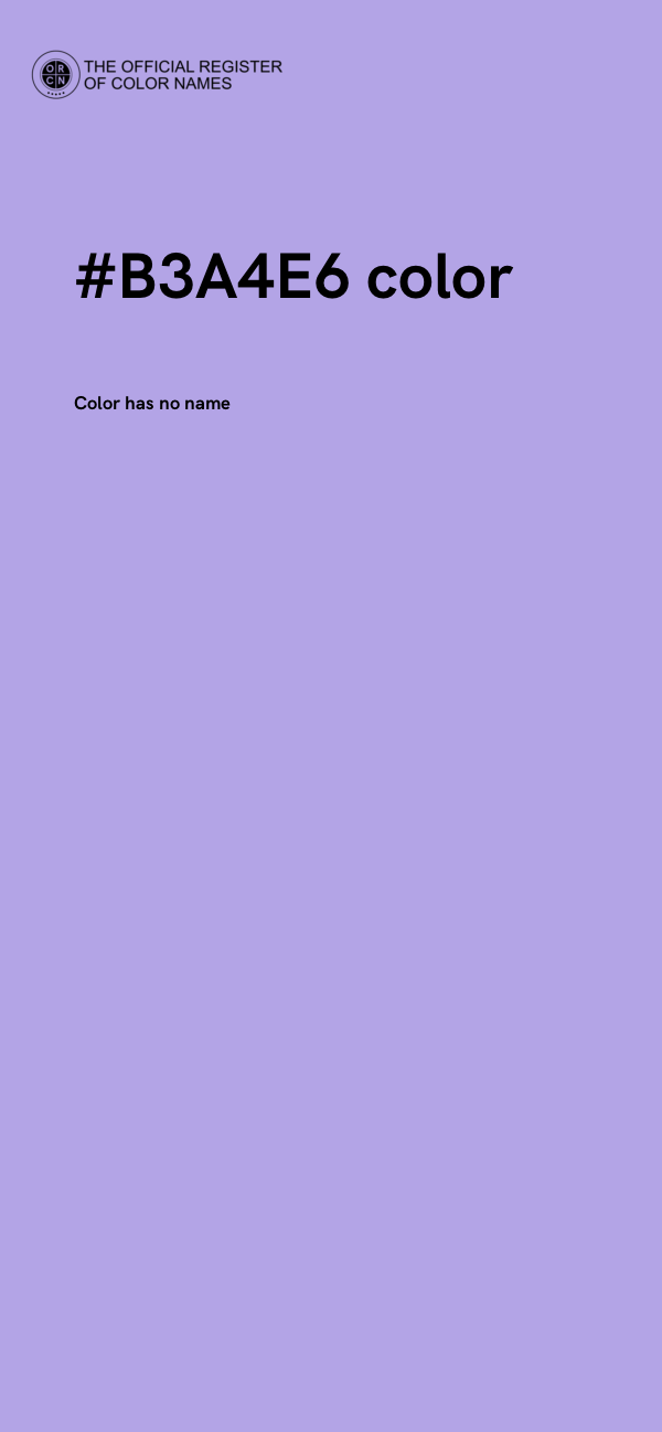 #B3A4E6 color image