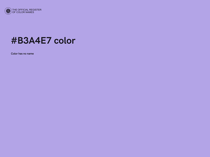 #B3A4E7 color image