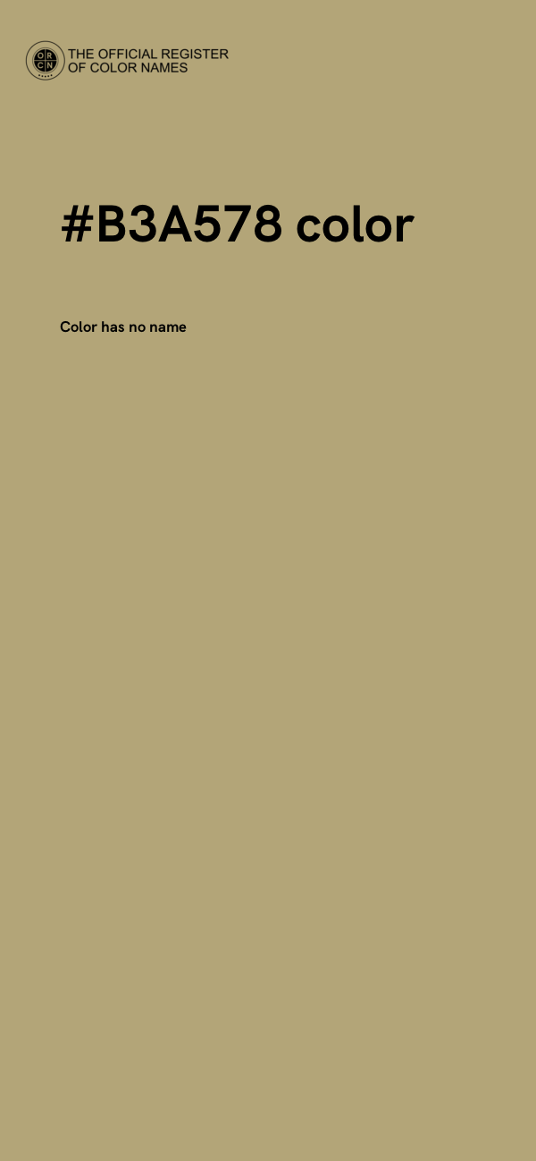 #B3A578 color image
