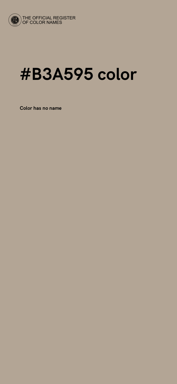 #B3A595 color image