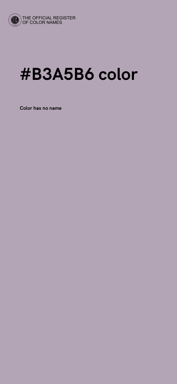 #B3A5B6 color image