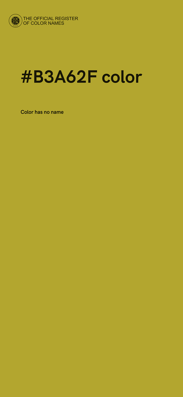 #B3A62F color image