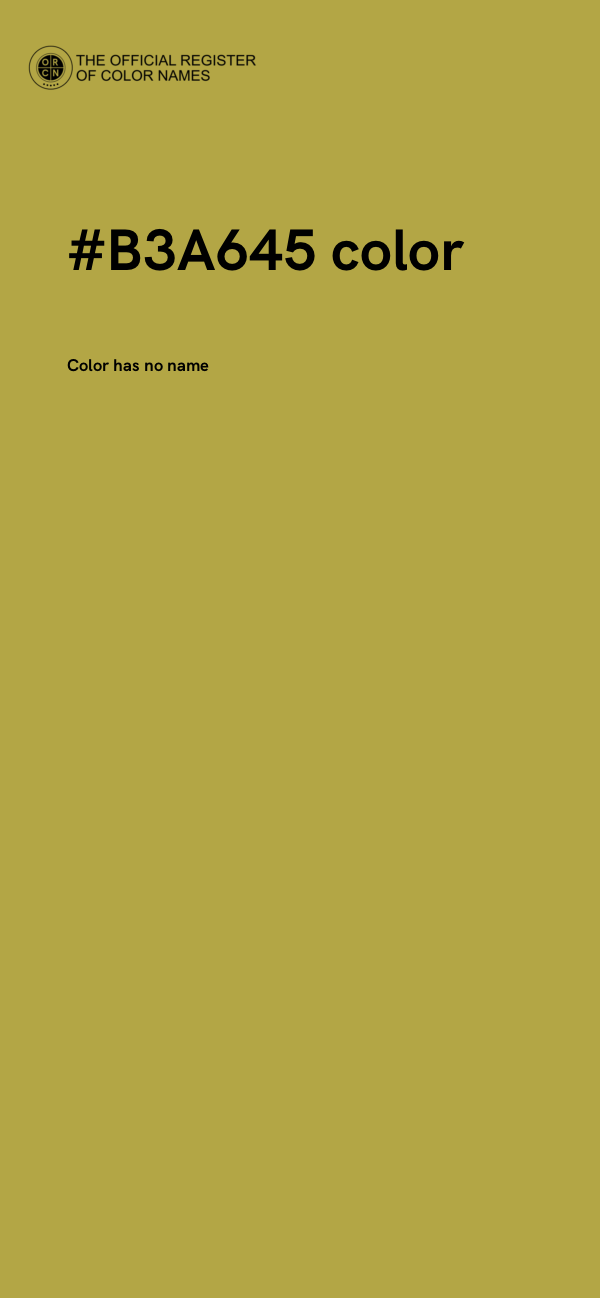 #B3A645 color image